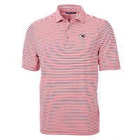 Men's Cutter & Buck Red Kansas City Chiefs Virtue Eco Pique Stripe Polo