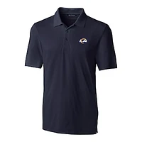 Men's Cutter & Buck Navy Los Angeles Rams Big & Tall Forge Stretch Polo