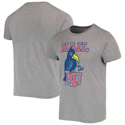 Men's Homefield Heather Charcoal Kansas Jayhawks Vintage Hail T-Shirt