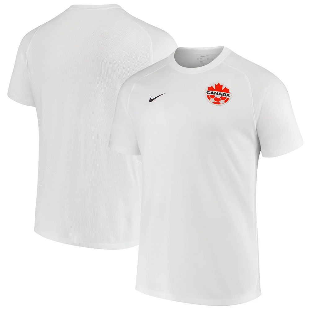 Men's Nike White Canada Soccer 2021/22 Away - Replica Blank Jersey