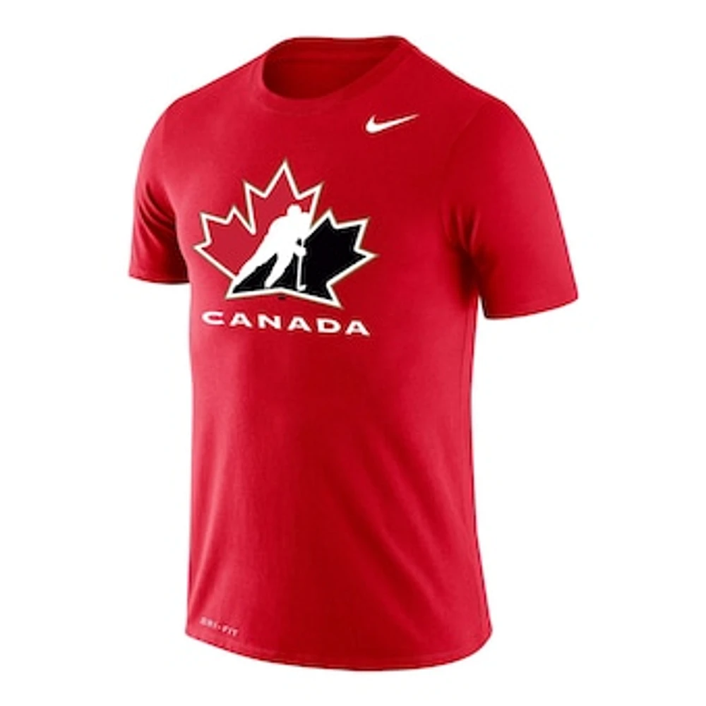 Men's Nike Red Hockey Canada Team Legend 2.0 Performance - T-Shirt