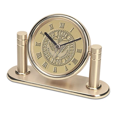 Gold Youngstown State Penguins Arcadia Desk Clock