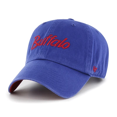 Men's '47 Royal Buffalo Bills Crosstown Clean Up Adjustable Hat