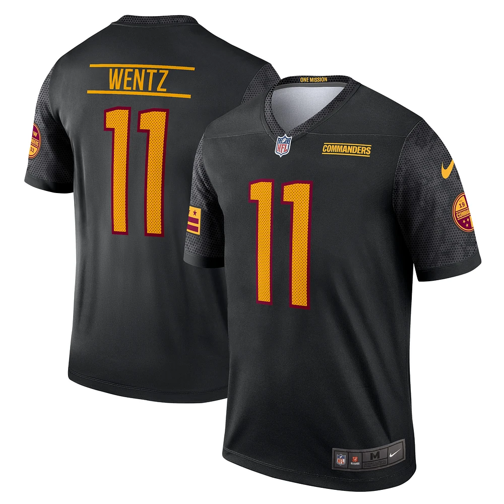 Men's Nike Carson Wentz Black Washington Commanders Alternate Legend Player Performance Top