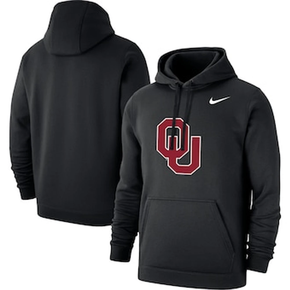 Men's Nike Black Oklahoma Sooners Logo Club Pullover Hoodie