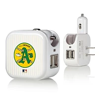 Athletics 2-in-1 Pinstripe Cooperstown Design USB Charger