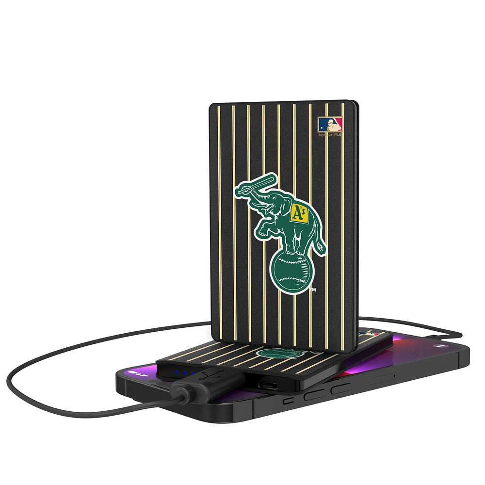 Athletics 2500 mAh Pinstripe Cooperstown Design Credit Card Powerbank