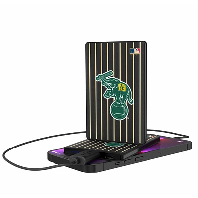 Athletics 2500 mAh Pinstripe Cooperstown Design Credit Card Powerbank