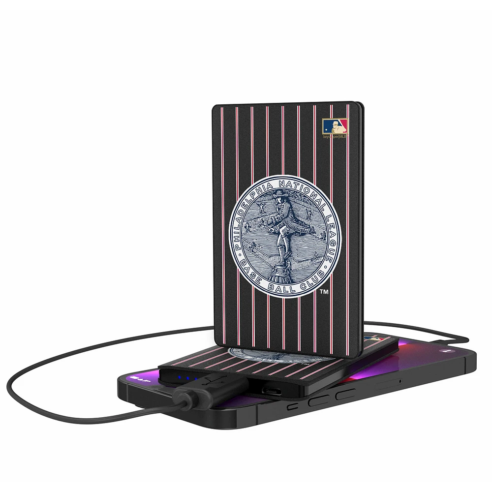Philadelphia Phillies 2500 mAh Pinstripe Cooperstown Design Credit Card Powerbank