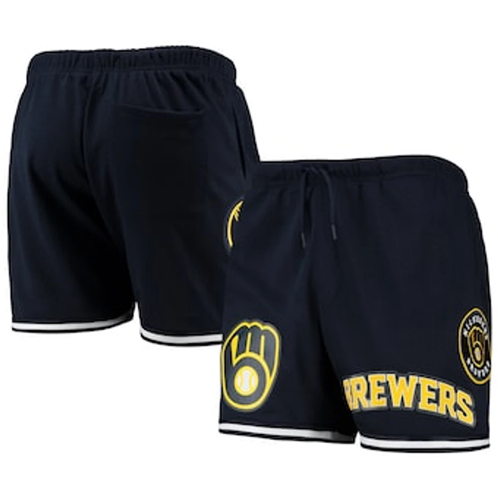 Men's Pro Standard Navy Milwaukee Brewers Logo Mesh Shorts