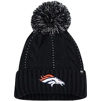 Women's '47 Navy Denver Broncos Bauble Cuffed Knit Hat with Pom