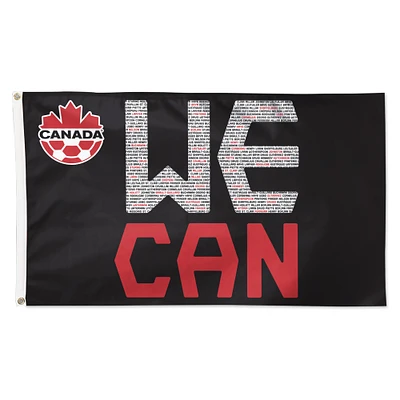 WinCraft Canada Soccer - We Can 3' x 5' One-Sided Deluxe Flag