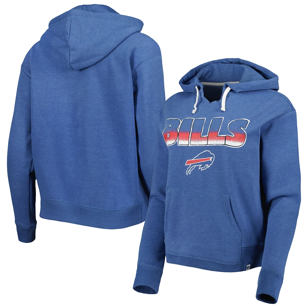 Women's '47 Royal Buffalo Bills Color Rise Kennedy Pullover Hoodie