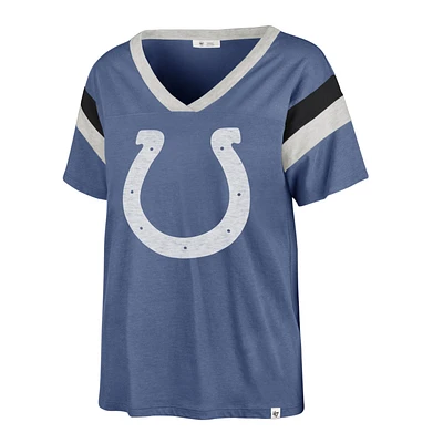 Women's '47 Royal Indianapolis Colts Phoenix V-Neck T-Shirt