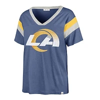 Women's '47 Royal Los Angeles Rams Phoenix V-Neck T-Shirt