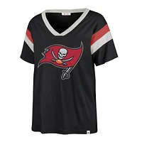 Women's '47 Black Tampa Bay Buccaneers Phoenix V-Neck T-Shirt