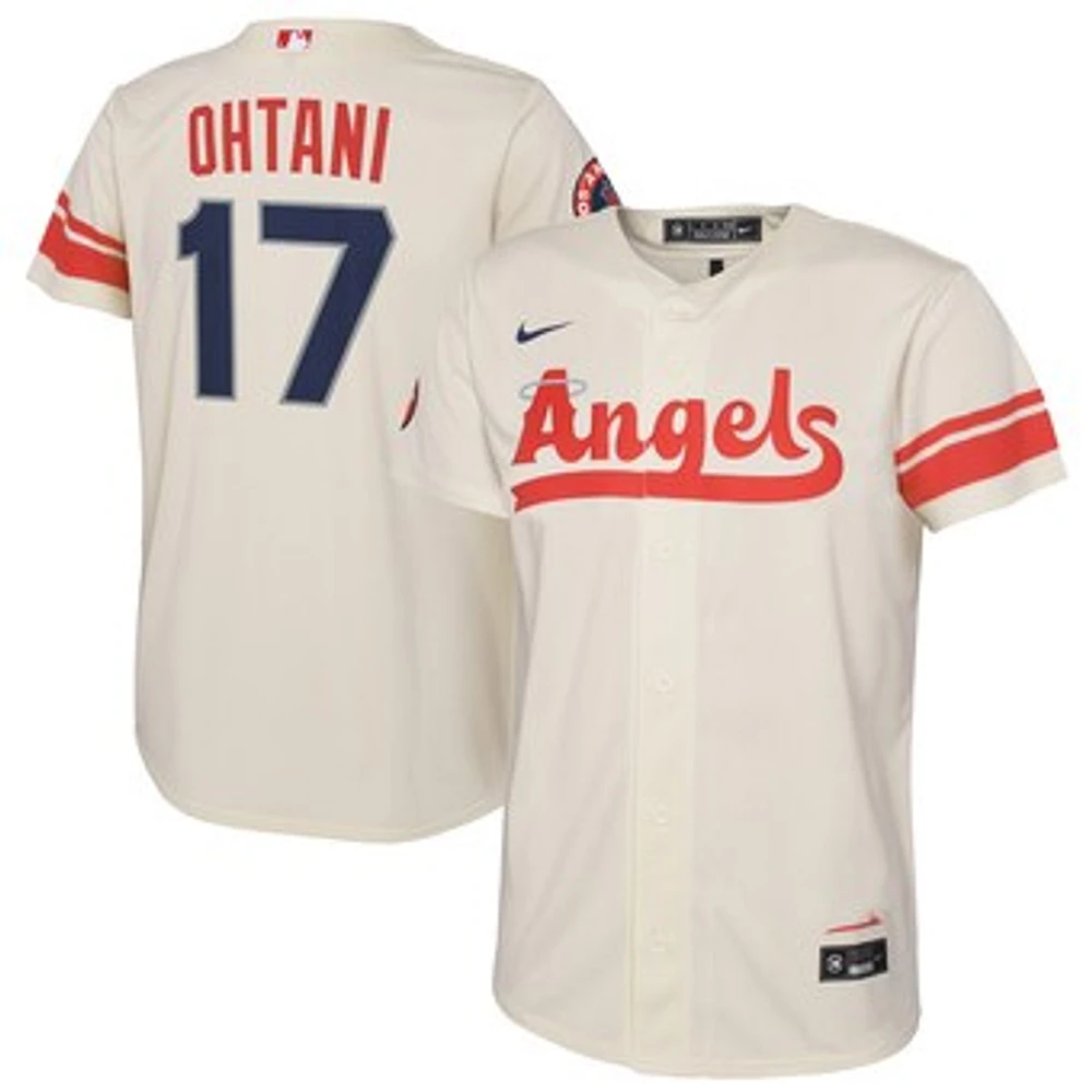 Toddler Nike Shohei Ohtani Cream Los Angeles Angels City Connect Replica Player Jersey