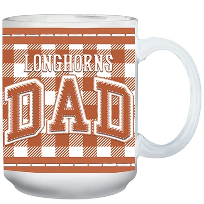 Texas Longhorns 15oz. Buffalo Plaid Father's Day Mug