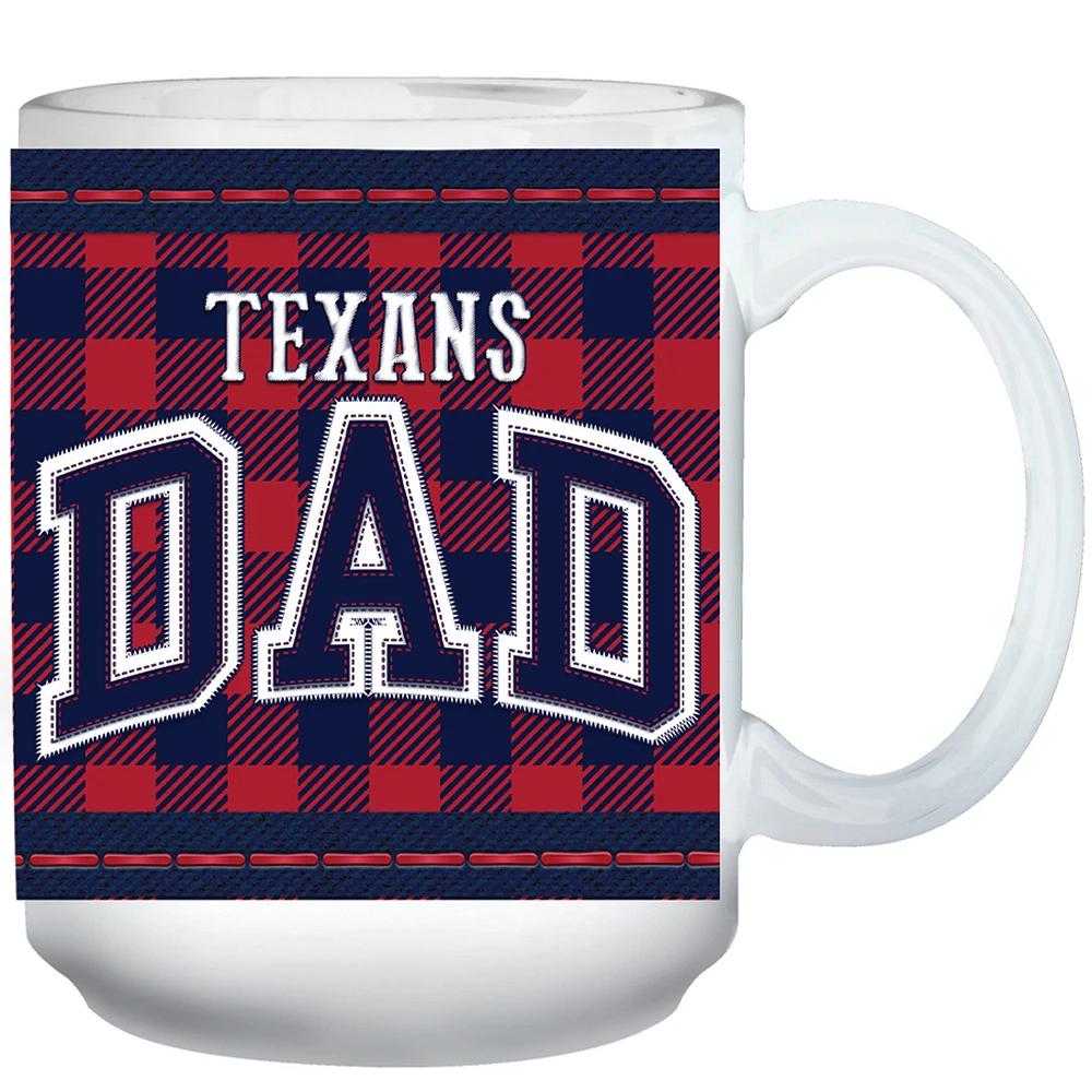 Houston Texans 15oz. Buffalo Plaid Father's Day Mug