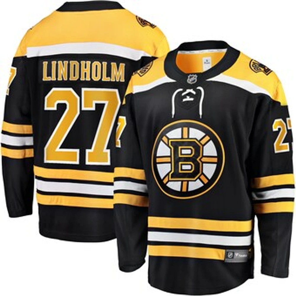 Men's Fanatics Hampus Lindholm Black Boston Bruins Home Breakaway Player Jersey