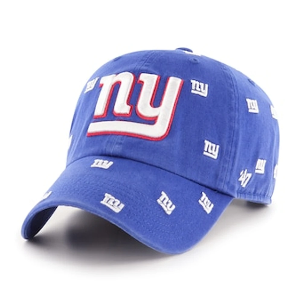 Women's '47 Royal New York Giants Confetti Clean Up Adjustable Hat