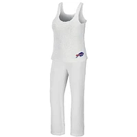 Women's WEAR by Erin Andrews Cream Buffalo Bills Plus Cozy Scoop Neck Tank Top & Pants Set