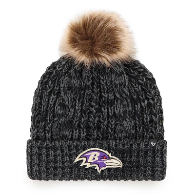 Women's '47 Black Baltimore Ravens Meeko Cuffed Knit Hat