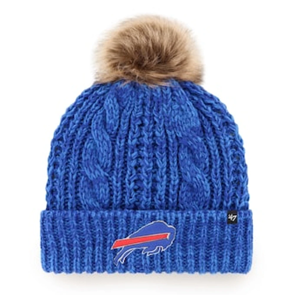 Women's '47 Royal Buffalo Bills Meeko Cuffed Knit Hat with Pom