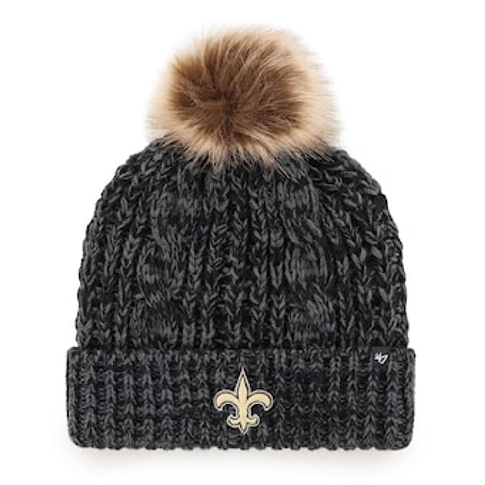 Women's '47 Black New Orleans Saints Meeko Cuffed Knit Hat