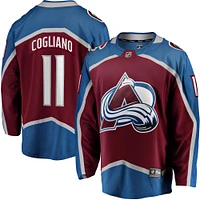 Men's Fanatics Andrew Cogliano Burgundy Colorado Avalanche Home Breakaway Jersey