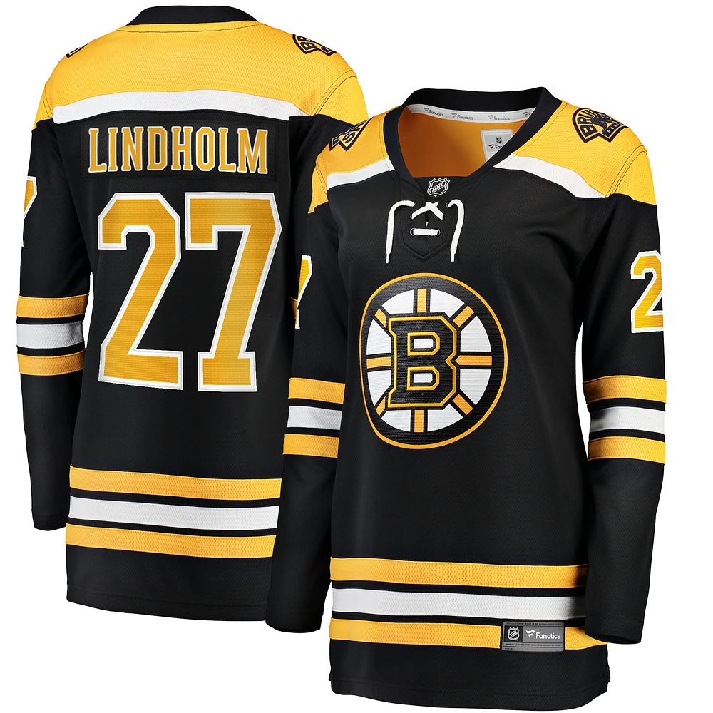 Women's Fanatics Hampus Lindholm Black Boston Bruins Home Breakaway Player Jersey