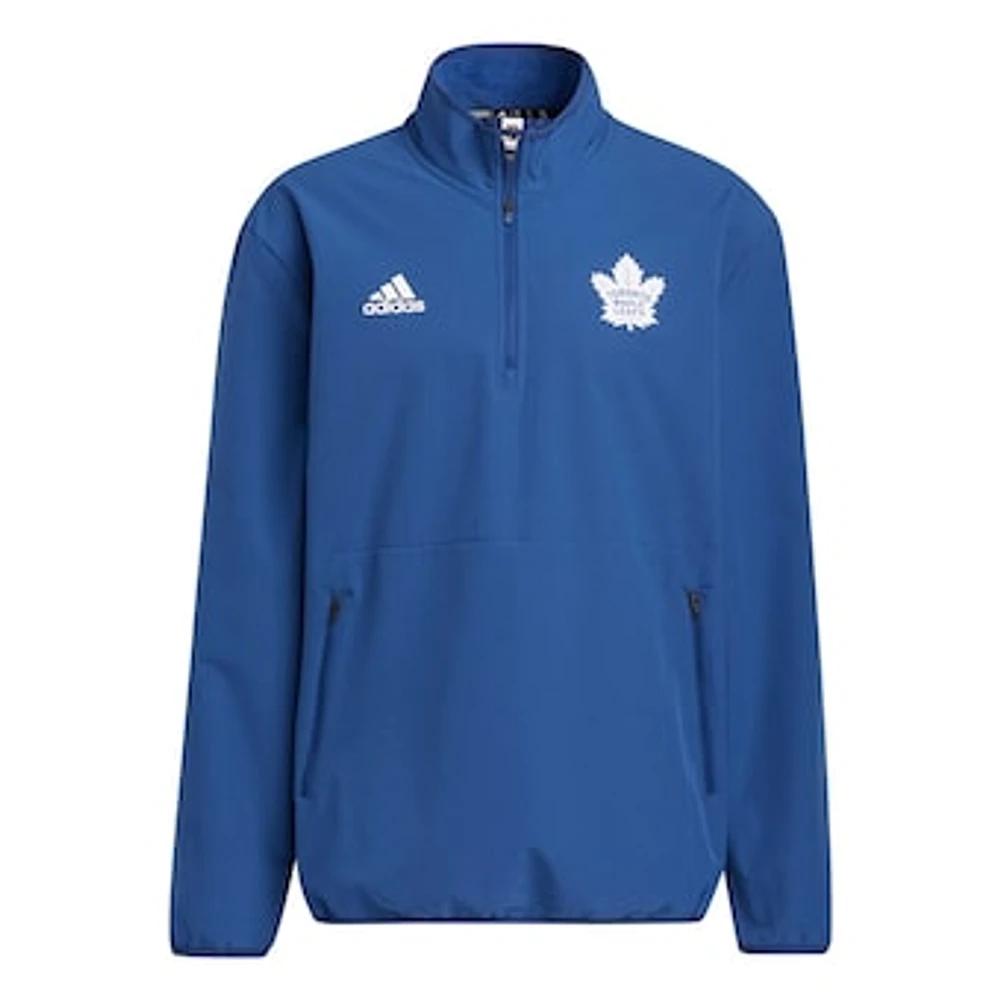 Men's adidas Blue Toronto Maple Leafs Quarter-Zip - Jacket