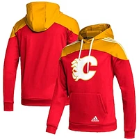 Men's adidas Red/Yellow Calgary Flames AEROREADY Pullover - Hoodie