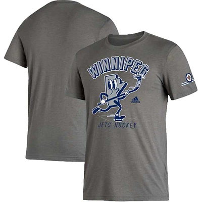 Men's adidas Gray Winnipeg Jets Manitoba Skate Tri-Blend - T-Shirt