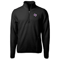 Men's Cutter & Buck Stephen F Austin Lumberjacks Team Logo Cascade Eco Sherpa Fleece Quarter-Zip Pullover Jacket