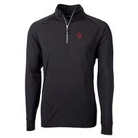 Men's Cutter & Buck Indiana Hoosiers Adapt Eco Knit Stretch Recycled Quarter-Zip Pullover Top