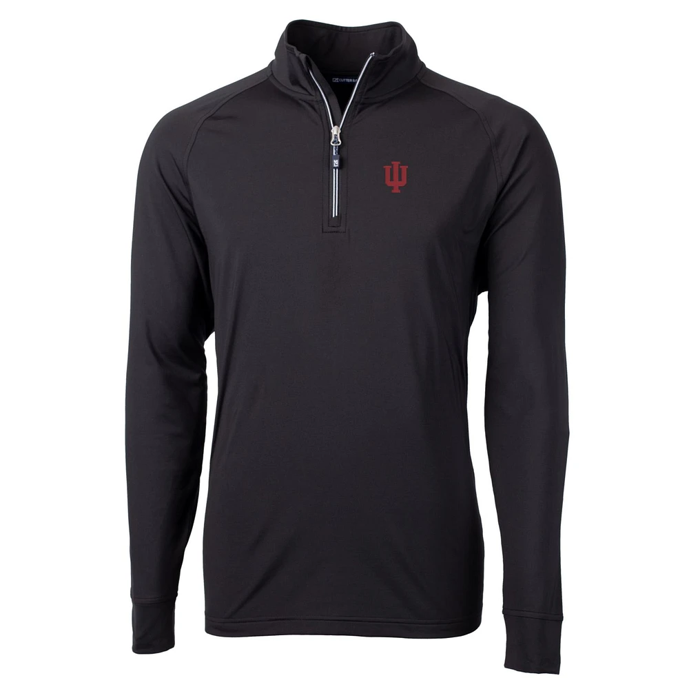Men's Cutter & Buck Indiana Hoosiers Adapt Eco Knit Stretch Recycled Quarter-Zip Pullover Top