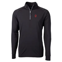Men's Cutter & Buck Indiana Hoosiers Adapt Eco Knit Stretch Recycled Quarter-Zip Pullover Top