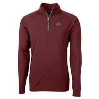 Men's Cutter & Buck Maroon Montana Grizzlies Adapt Eco Knit Stretch Recycled Quarter-Zip Pullover Top