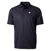 Men's Cutter & Buck Black Southern University Jaguars Pike Double Dot Print Stretch Polo