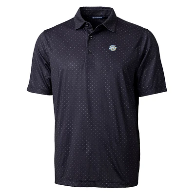 Men's Cutter & Buck Black Southern University Jaguars Pike Double Dot Print Stretch Polo