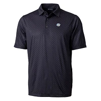 Men's Cutter & Buck Black Southern University Jaguars Pike Double Dot Print Stretch Polo