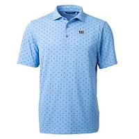 Men's Cutter & Buck Light Blue Jackson State Tigers Virtue Eco Pique Tile Print Polo