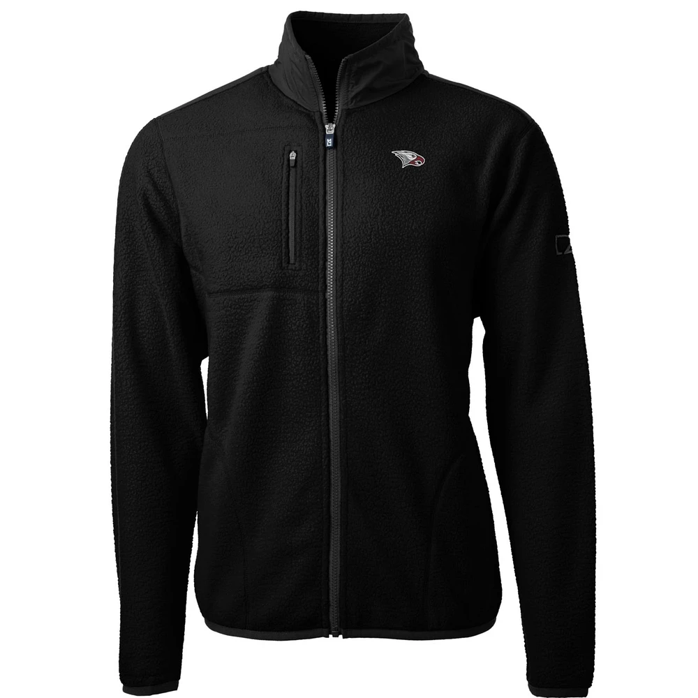 Men's Cutter & Buck Black North Carolina Central Eagles Team Logo Cascade Eco Sherpa Fleece Full-Zip Jacket