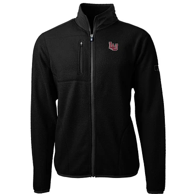Men's Cutter & Buck Black Lamar Cardinals Team Logo Cascade Eco Sherpa Fleece Full-Zip Jacket
