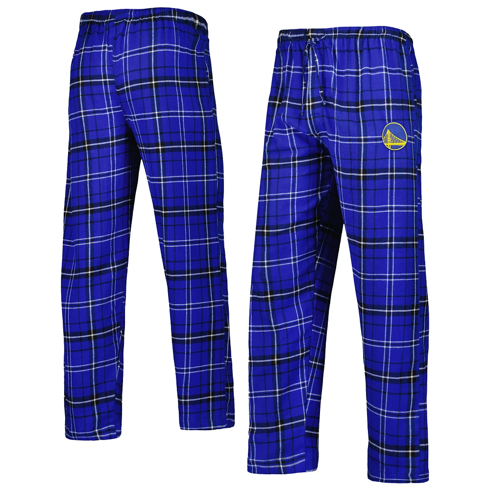Men's Concepts Sport Royal/Black Golden State Warriors Ultimate Plaid Flannel Pajama Pants