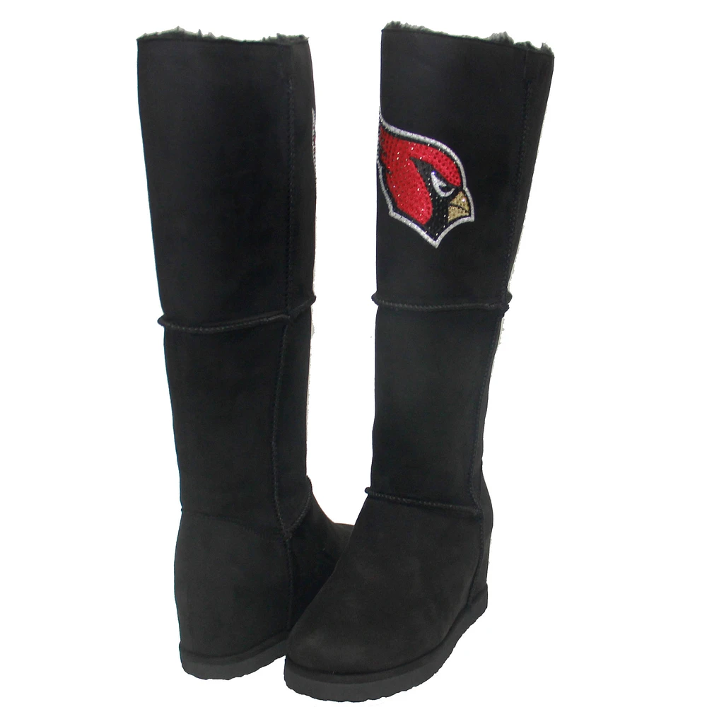 Women's Cuce Black Arizona Cardinals Suede Knee-High Boots