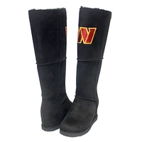 Women's Cuce Black Washington Commanders Suede Knee-High Boots