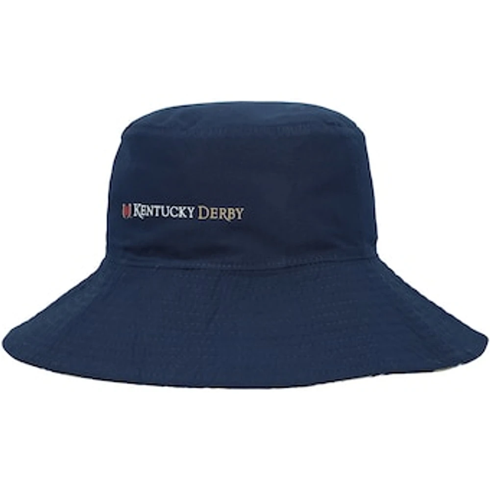 Women's Lusso Navy Kentucky Derby Alana Reversible Bucket Hat