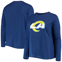 Women's Fanatics Royal Los Angeles Rams Plus Primary Logo LA Long Sleeve T-Shirt